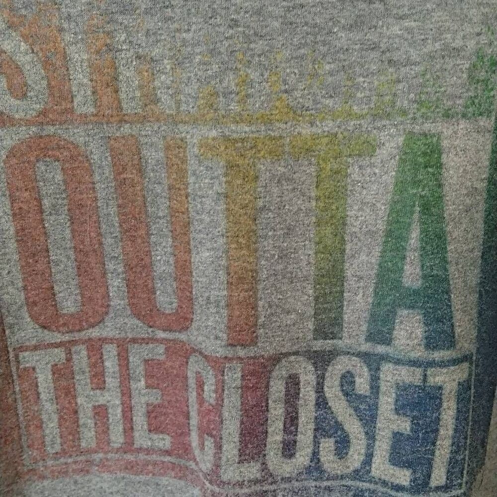 Straight out of the Closet T-shirt, Faded, Very Soft, Large